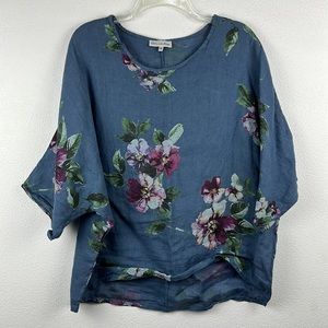 100% Lin Blanc top.  K